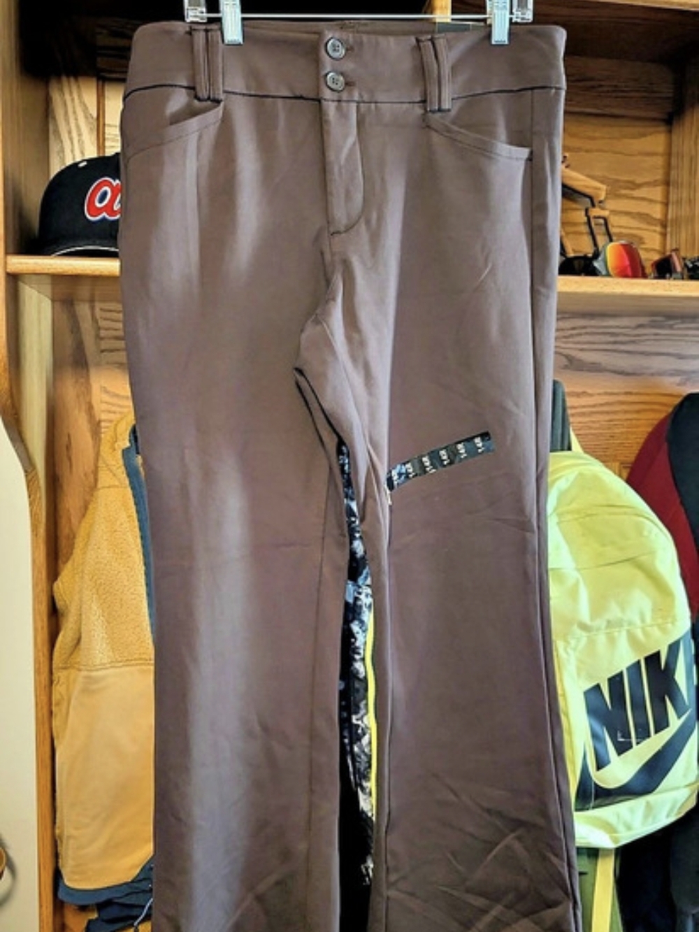 Studio Luxe Trouser Boot Bootcut Pants in Brown Size 14R